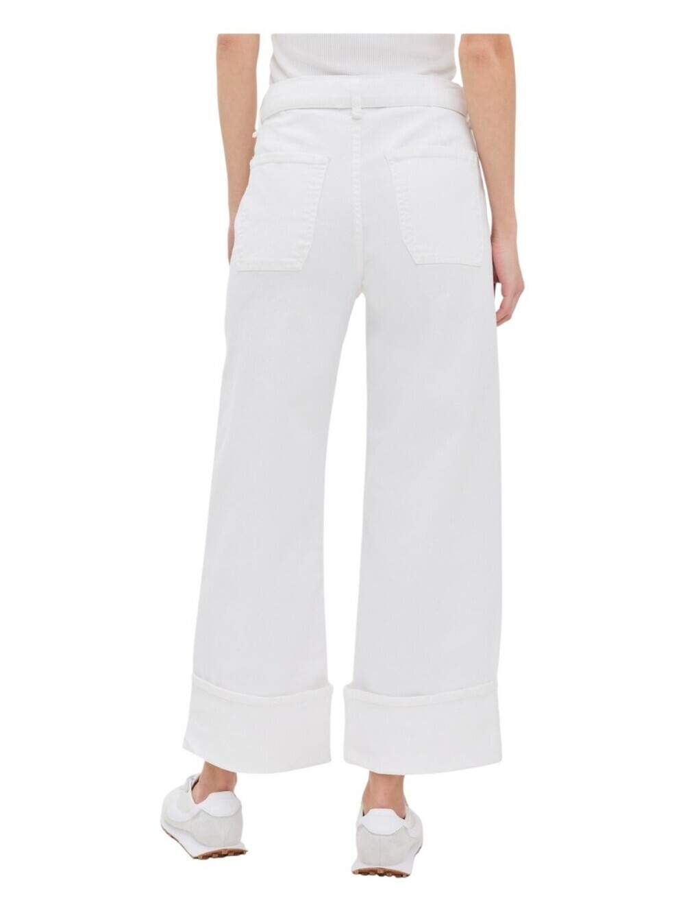 NWT Rag & Bone The Andi Belted High Rise Ankle Wide Leg Jeans Optic White Sz 30 - Picture 5 of 13